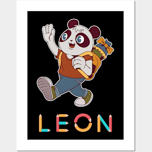 Einschulung Panda Leon Posters and Art